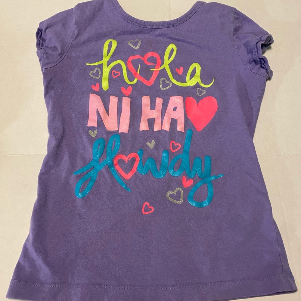 Circo Purple and Yellow Short Sleeve Tees with Playful Designs